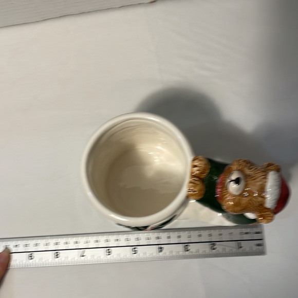 Holiday Bear and Mistletoe Christmas Coffee Mug. Very Unique. - Picture 11 of 12